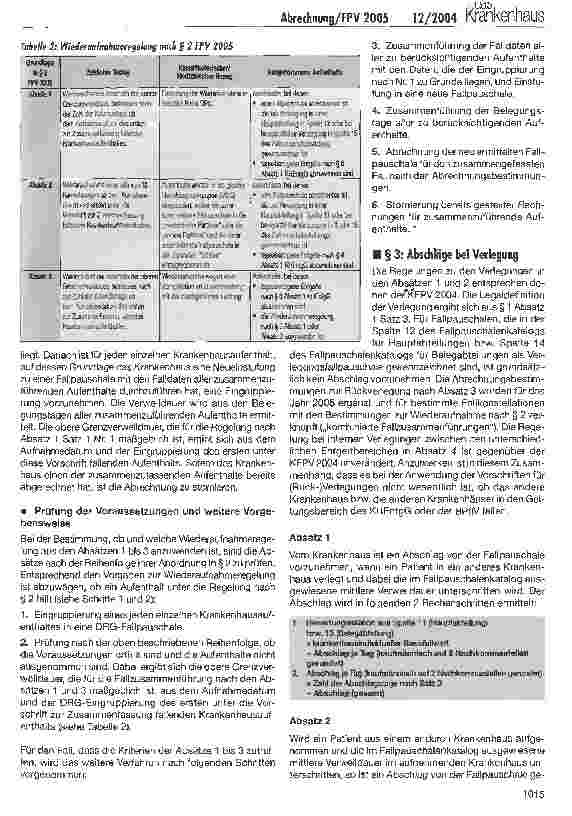 Vorschauseite 4: Abrechnung nach der FPV 2005