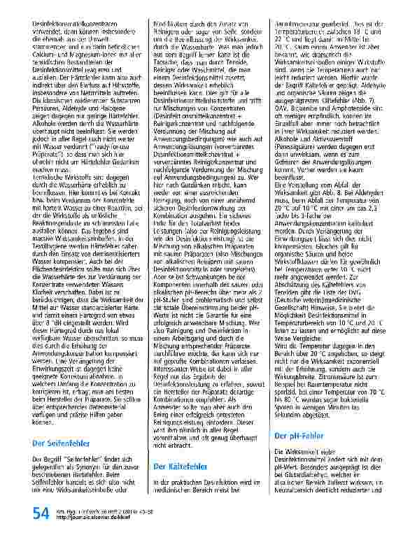 Vorschauseite 6: Desinfektionsmittel und deren Fehler