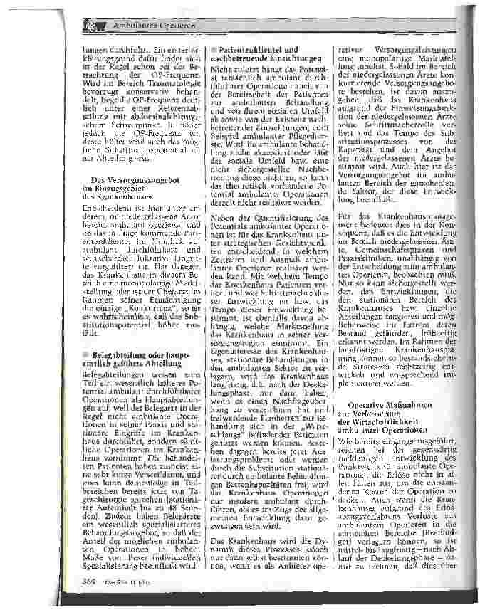 Vorschauseite 2: Ambulantes Operieren als strategische und operative Aufgabe des Krankenhausmanagements