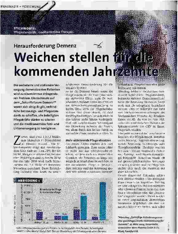 Vorschauseite 1: Weichen stellen für die kommenden JahrzehnteHerausforderung Demenz