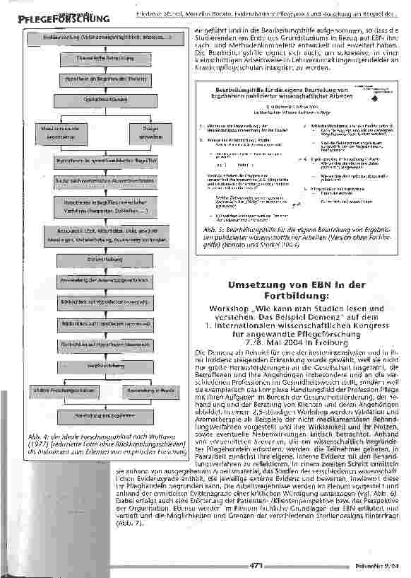 Vorschauseite 4: Evidenzbasierte Pflegepraxis und -forschung am Beispiel derStudiengänge Pflegemanagement und Pflegepädagogik an der Fachhochschule Münster