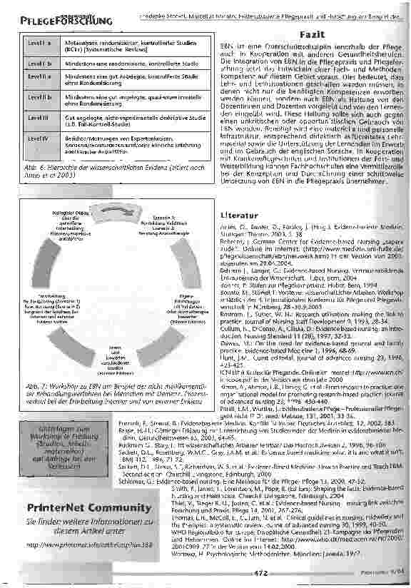 Vorschauseite 5: Evidenzbasierte Pflegepraxis und -forschung am Beispiel derStudiengänge Pflegemanagement und Pflegepädagogik an der Fachhochschule Münster