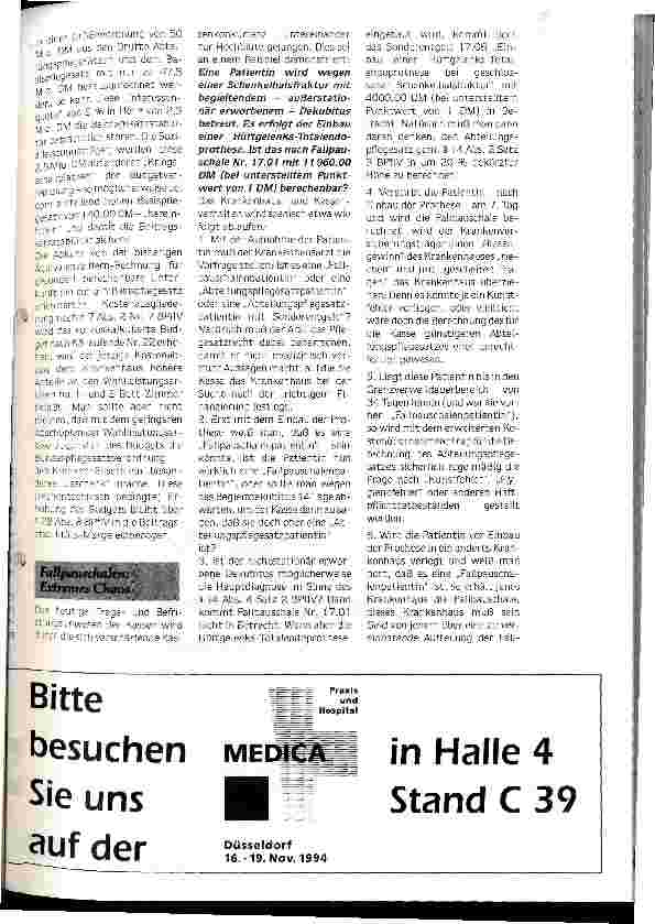 Vorschauseite 3: Wer bringt denn nun die Kohlen in den Keller? Bundespflegesatzverordnung 95: Perfektionierung des Chaos?