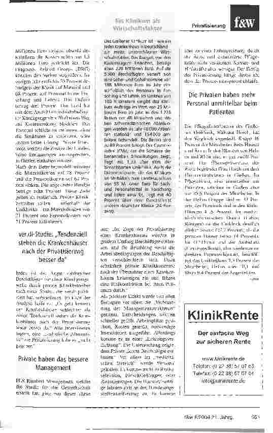 Vorschauseite 2: Die Gießener Uniklinik will privatisiert werden