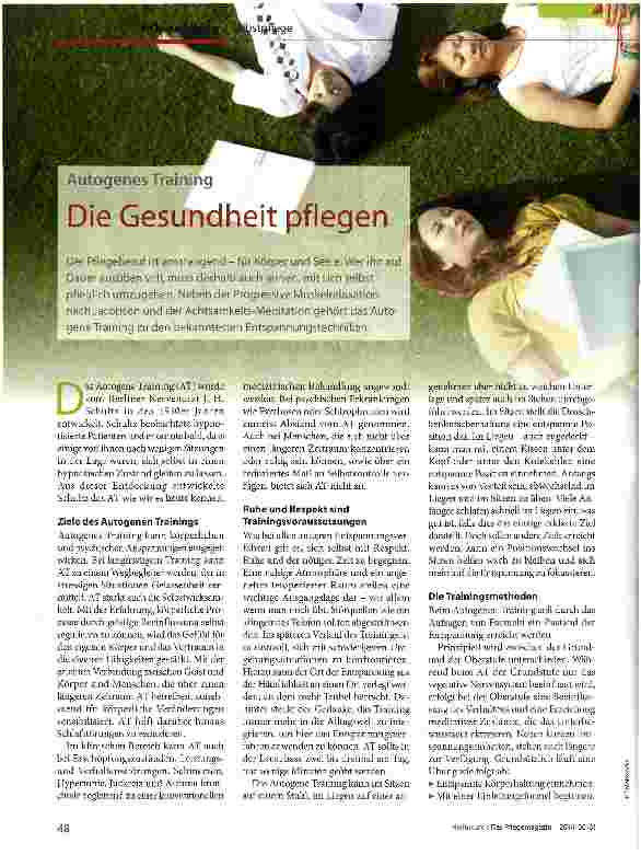Vorschauseite 1: Die Gesundheit pflegen