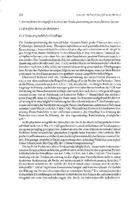 Vorschauseite 4: Die Totalsequenzierung des menschlichen Genoms als medizinischer Eingriff -Bewertung und Konsequenzen