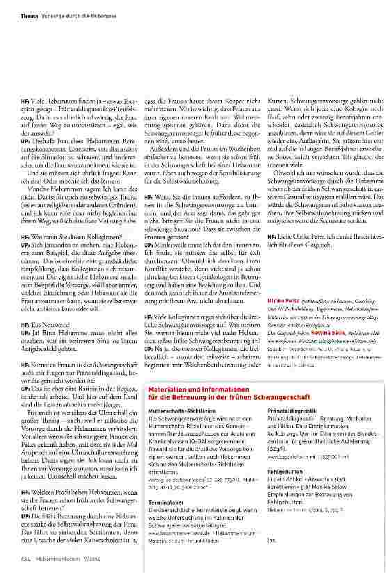 Vorschauseite 4: Frühe Hebammenbetreuung stärkt die Selbstwahrnehmung