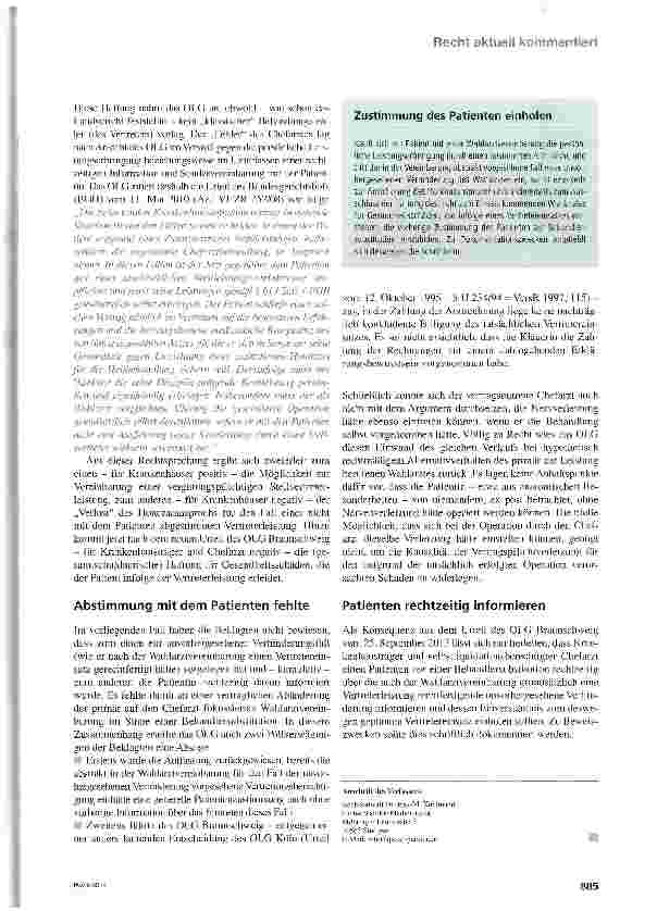 Vorschauseite 3: Wahlarzt trägt Risiko für Vertretereinsatz