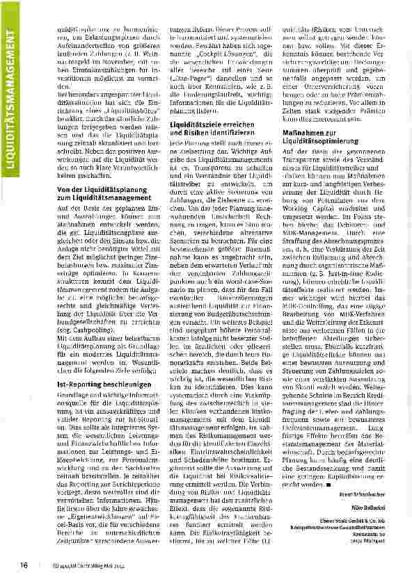 Vorschauseite 3: Liquiditätsmanagement und Unternehmenssteuerung