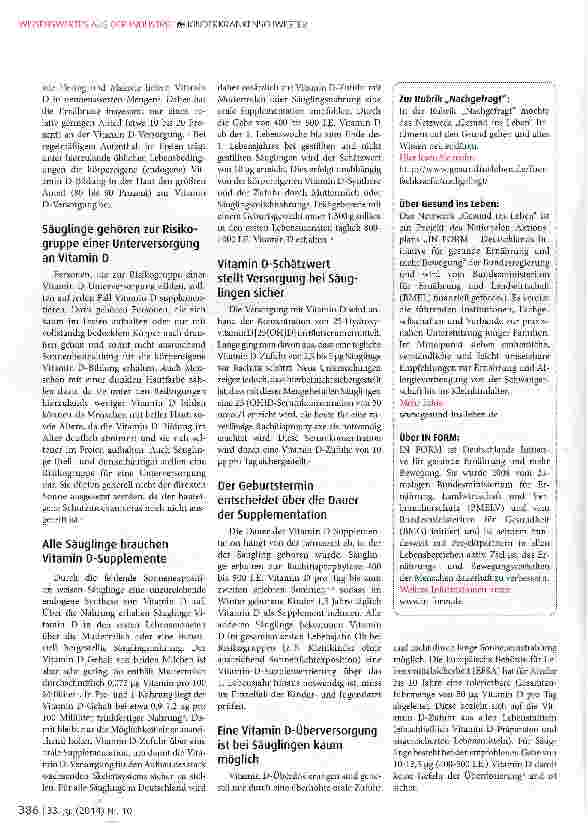 Vorschauseite 2: Warum brauchen Säuglinge zusätzlich Vitamin D?