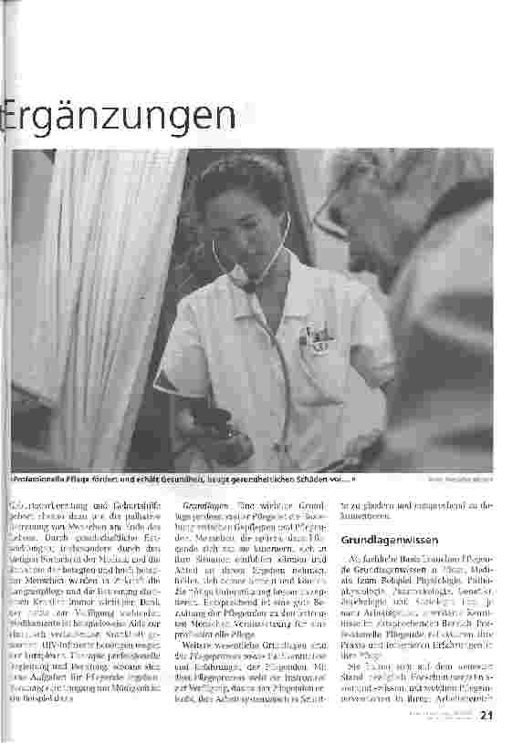 Vorschauseite 2: Zwei Kernsätze und acht ErgänzungenProfessionelle Pflege - neu definiert