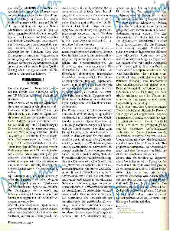 Vorschauseite 3: Disponibilität im OP Realität oder Utopie Diskussion