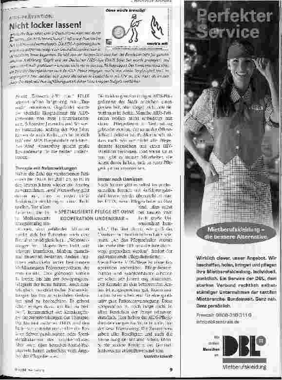 Vorschauseite 2: Mehr als Pflege. .. Ambulante Betreuung von Menschen mit AIDS
