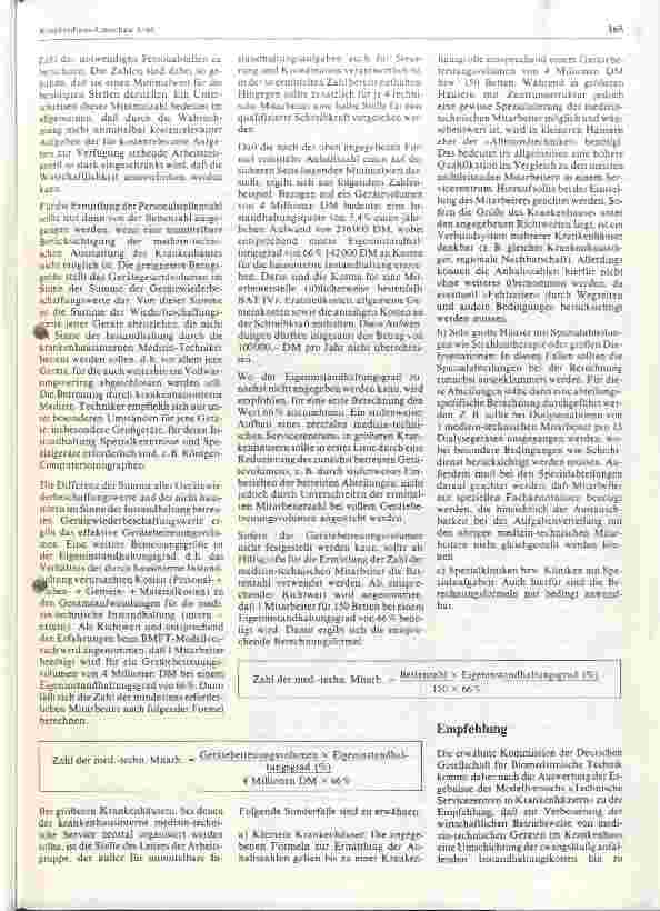 Vorschauseite 3: Der medizin-technische Service im Krankenhaus (Erfahrungen und Schlußfolgerungen