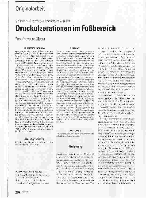 Vorschauseite 1: Druckulzerationen im Fußbereich