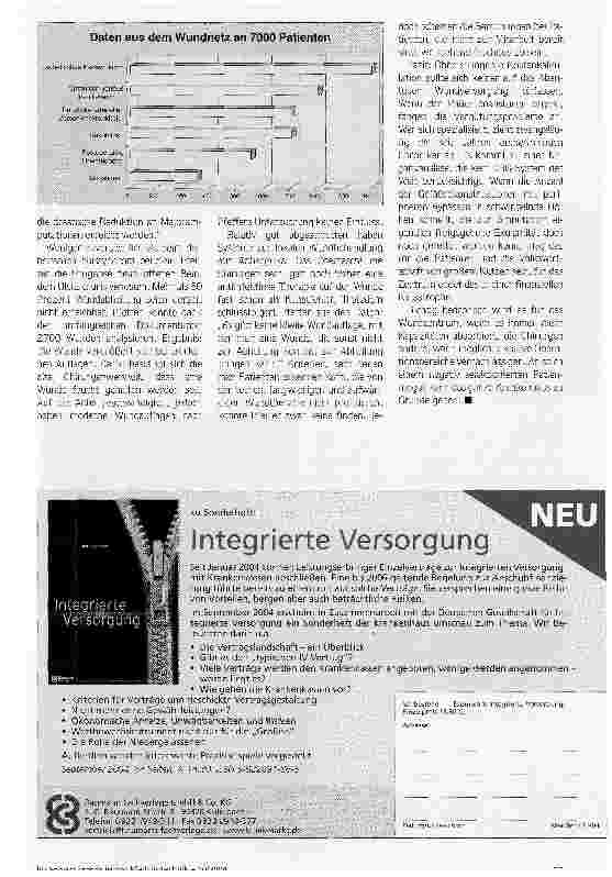 Vorschauseite 5: Den Krankenkassen ein schmackhaftes Angebot machenModernes Wundmanagement & Integrierte Wund-Versorgung