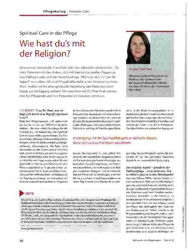 Vorschauseite 1: Wie hast dus mit der Religion?