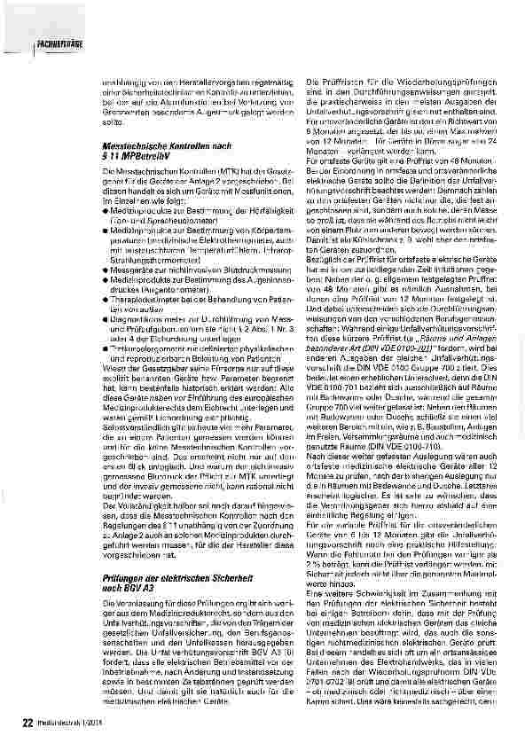 Vorschauseite 3: Prüfungen in der Medizintechnik
