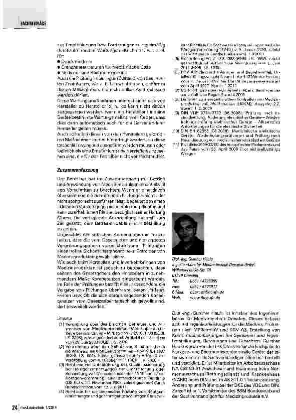 Vorschauseite 5: Prüfungen in der Medizintechnik