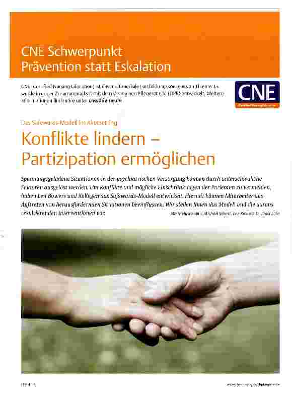 Vorschauseite 1: Konflikte lindern -Partizipation ermöglichen