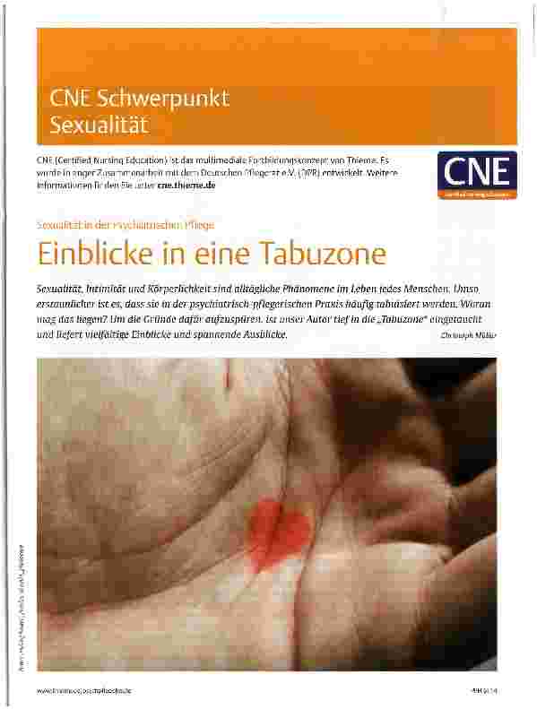 Vorschauseite 1: Einblicke in eine Tabuzone