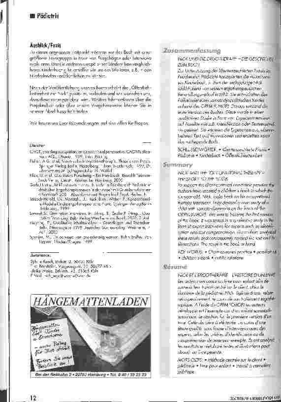 Vorschauseite 6: Nick und die Ergotherapie - die Geschichte zum Buch