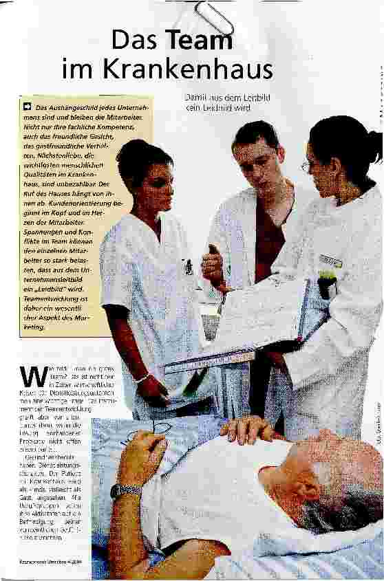 Vorschauseite 1: Das Team im KrankenhausDamit aus dem Leitbild kein Leidbild wird