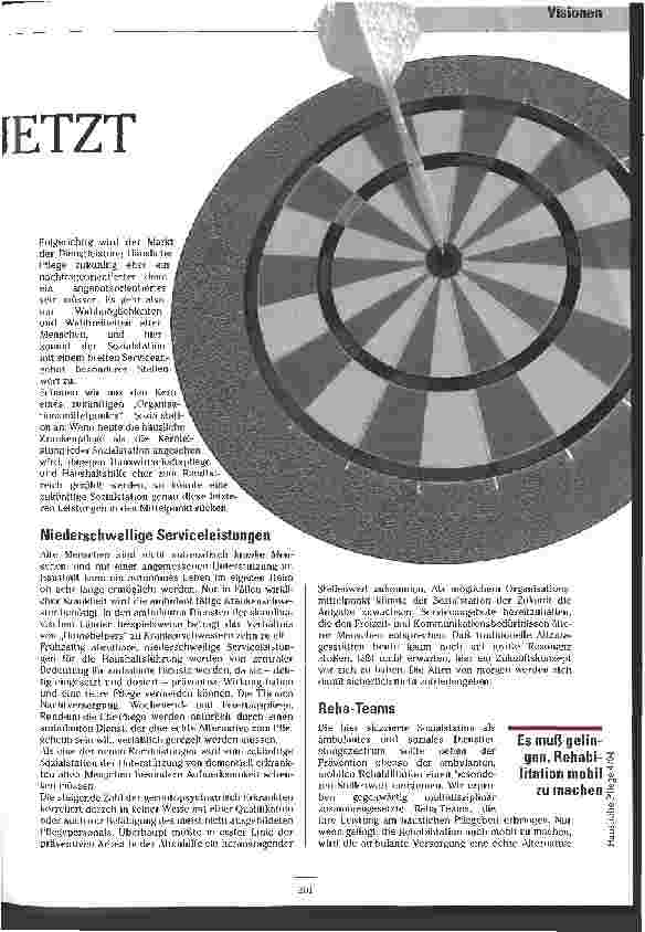 Vorschauseite 2: Die Zukunft beginnt jetzt Entwurf eines Modells Sozialstation der Zukunft