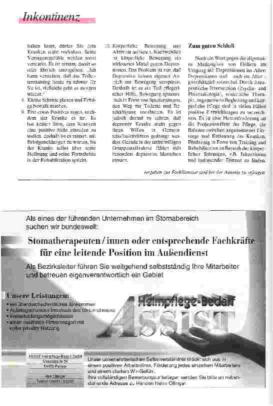 Vorschauseite 3: Du kannst das nicht mehr! Depression und Inkontinenz im Alter