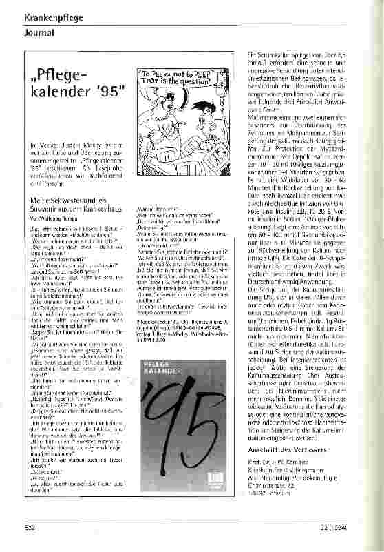 Vorschauseite 5: Störungen des Wasserund Elektrolythaushaltes beim Intensivpatienten