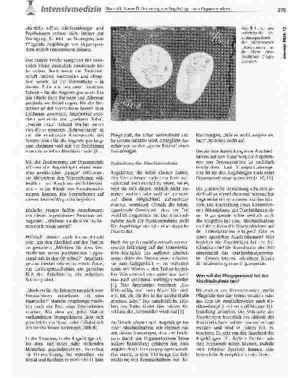 Vorschauseite 5: Betreuung der Angehörigen von Organspendern - Herausforderung für das Intensivpersonal