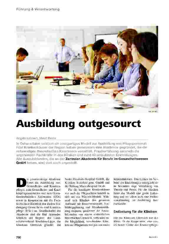 Vorschauseite 1: Ausbildung outgesourct