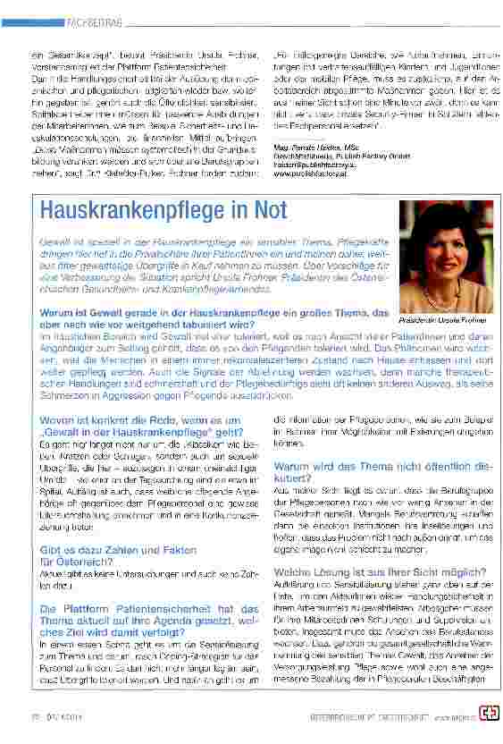 Vorschauseite 4: Gewalt im Alltag von Gesundheitsberufen: Alles „normal?