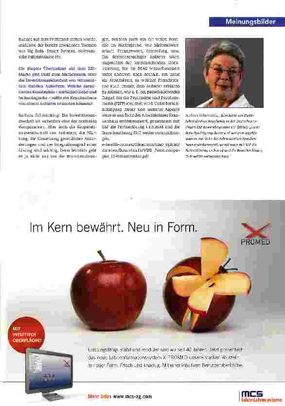Vorschauseite 2: Weiterentwicklung von i. s. h. med „Wenn diese durch SAP erfolgt, wäre das ideal