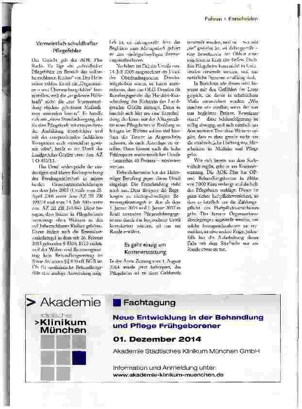 Vorschauseite 2: MIT EINEM BEIN IM GEFÄNGNIS?