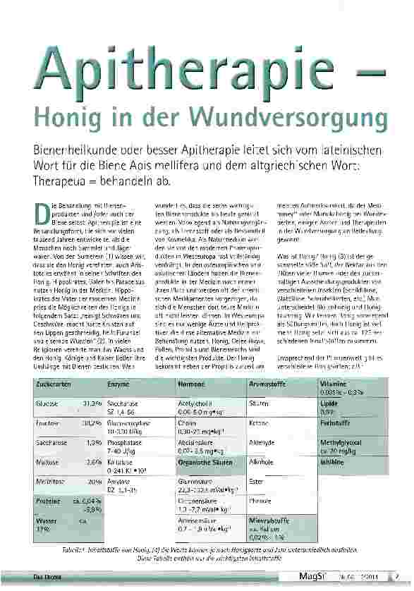 Vorschauseite 1: Honig in der Wundversorgung