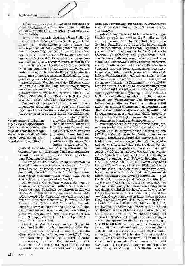 Vorschauseite 2: ZUM ÖFFENTLICHEN DIENSTKlageerlaubnis einer Frauenbeauftragten