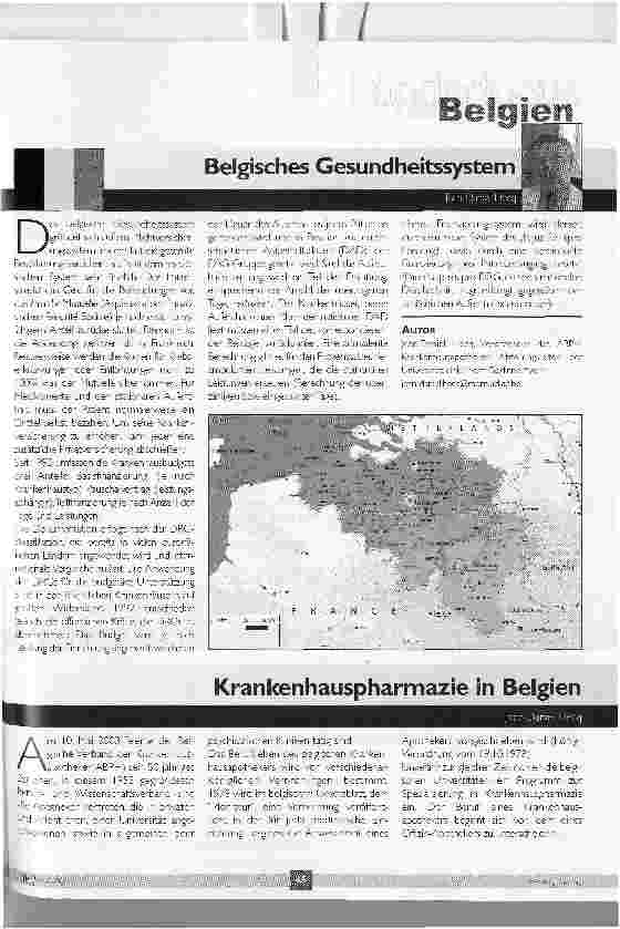 Vorschauseite 1: Krankenhauspharmazie in Belgien