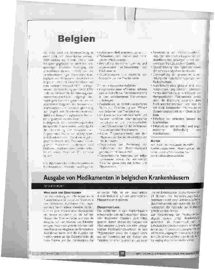 Vorschauseite 2: Krankenhauspharmazie in Belgien