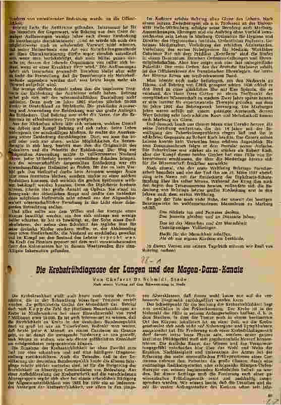 Vorschauseite 1: Die Krebsfrühdiagnose der Lungen und des Magen-Darm-Kanals