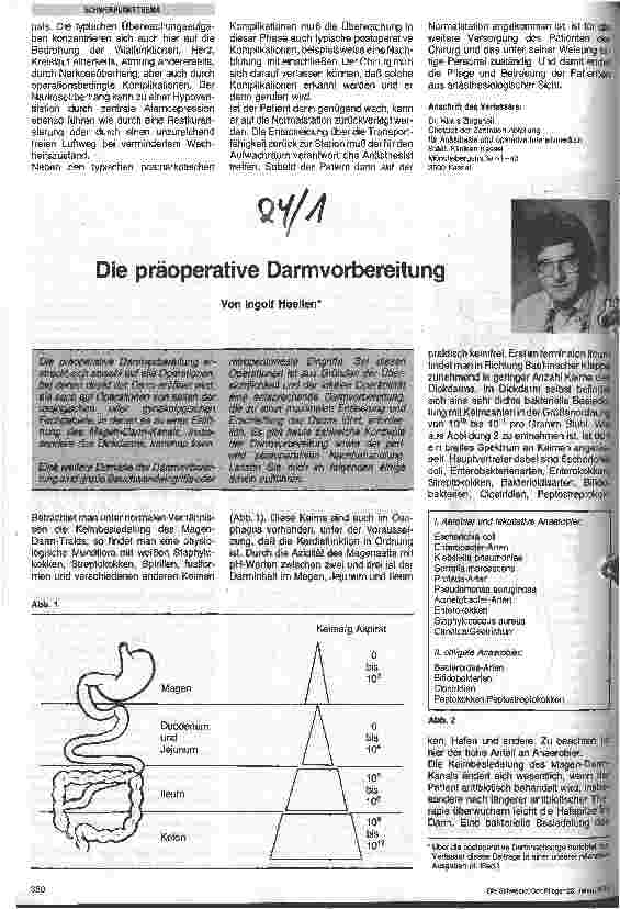 Vorschauseite 1: Die präoperative Darmvorbereitung