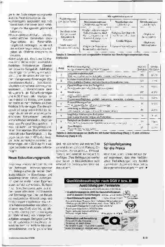 Vorschauseite 2: Managementanforderungen an ChefärzteErgebnisse einer Inhaltsanalyse von Stellenanzeigen