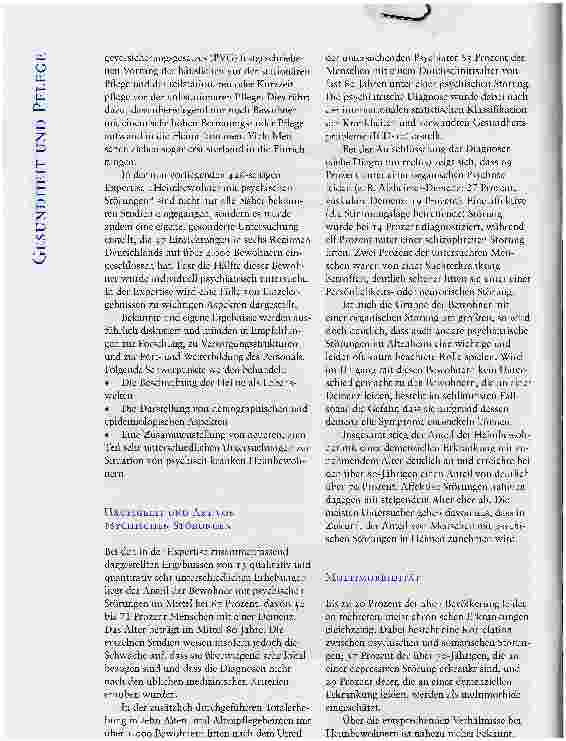 Vorschauseite 2: ERSTE STUDIE ZUR SITUATIONPSYCHISCH SCHWER KRANKER ALTER MENSCHENIN DEUTSCHEN PFLEGEHEIMEN