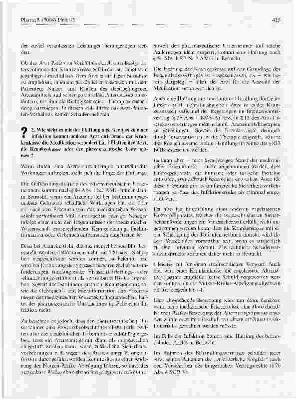 Vorschauseite 2: Zur Einflussnahme der Krankenkassen auf die Auswahl von ArzneimittelnInterview mit Herbert Wartensleben