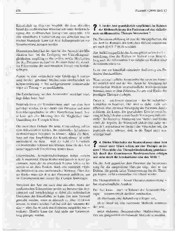 Vorschauseite 3: Zur Einflussnahme der Krankenkassen auf die Auswahl von ArzneimittelnInterview mit Herbert Wartensleben