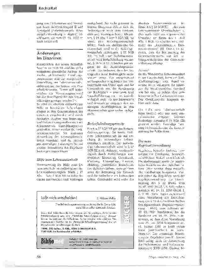 Vorschauseite 2: Die Eingliederung des Sozialhilferechts in SGBII und XII