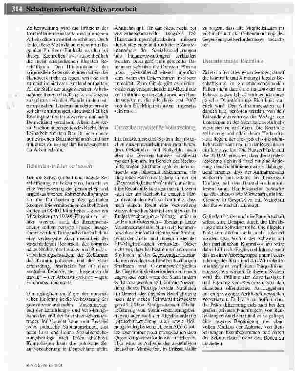 Vorschauseite 3: Illegal ist unsozial: Baubranche gemeinsam gegen Tarifbruch und Gesetzesverstöße