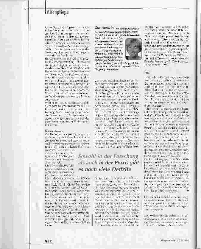Vorschauseite 3: Ich weiß nicht, wer Du bist, aber ich kenn Dich ...Alzheimer bei Menschen mit Down-Syndrom:
