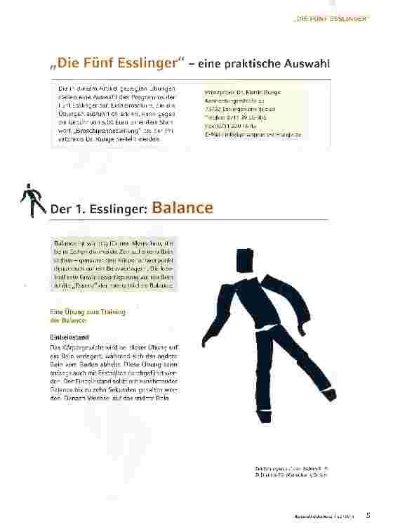 Vorschauseite 5: Das Bewegungsprogramm „Die Fünf Esslinger
