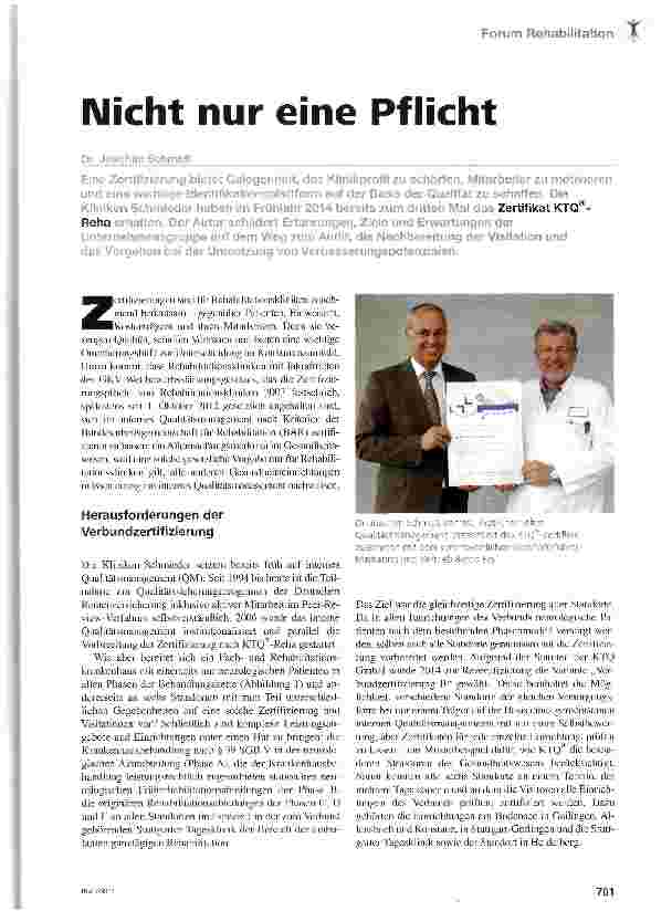 Vorschauseite 1: Nicht nur eine Pflicht